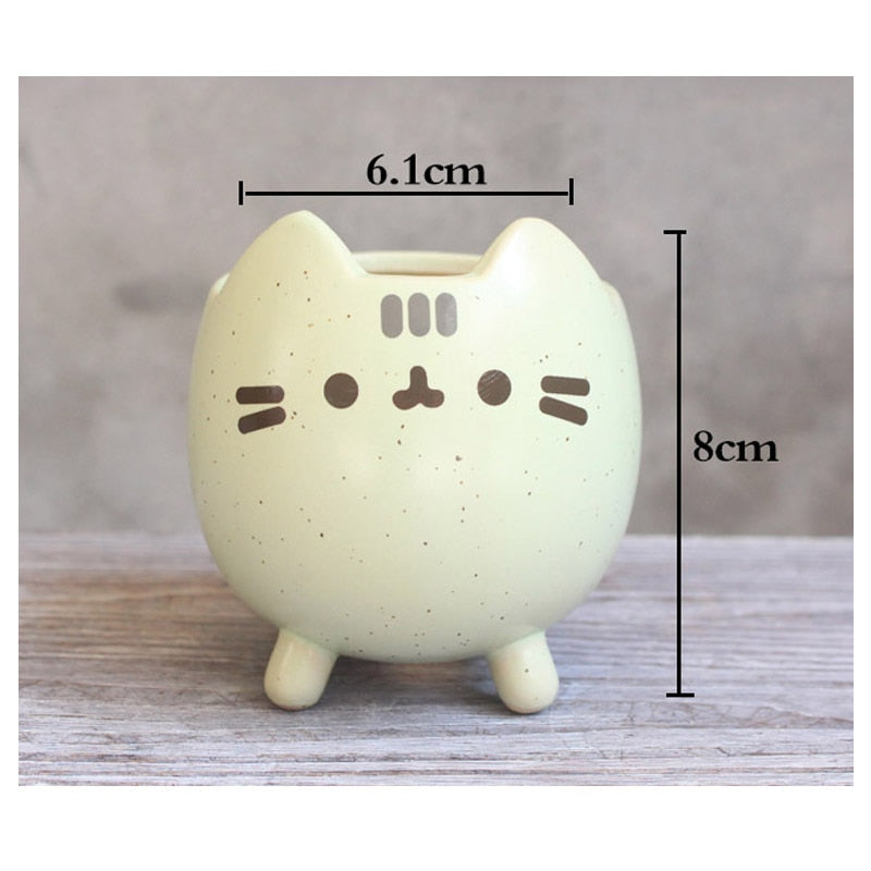 Niedlicher Katzen-Sukkulenten-Pflanztopf
