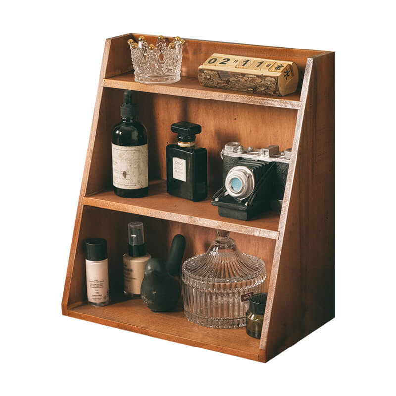 3 Schichten Vintage Holzlagerregal