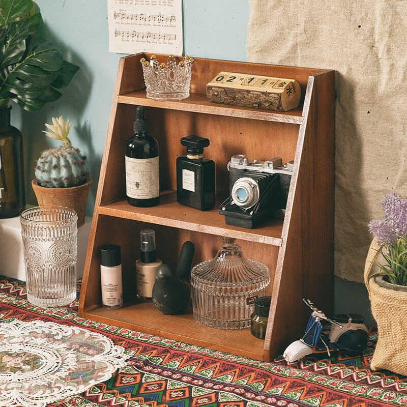 3 Schichten Vintage Holzlagerregal