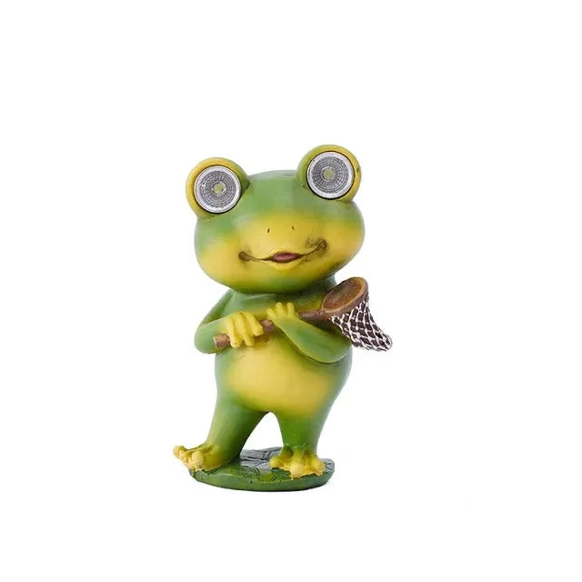 Amüsante Solar-Frosch-Gartendekoration