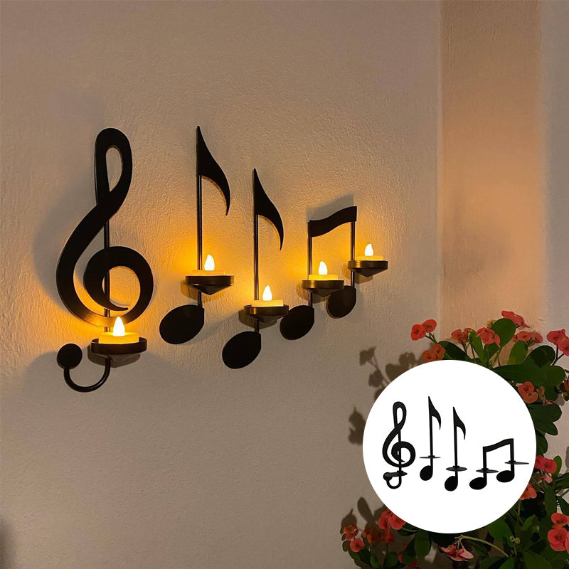 🎼Schwarze Musiknoten-Wandleuchte
