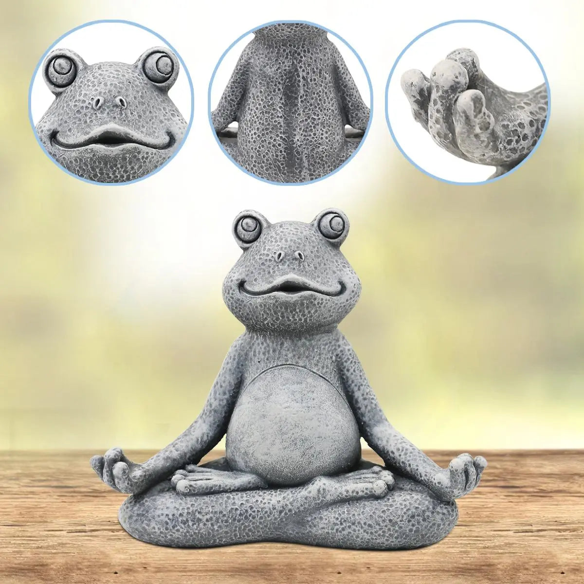 Meditierende Frosch-Gnom-Dekor