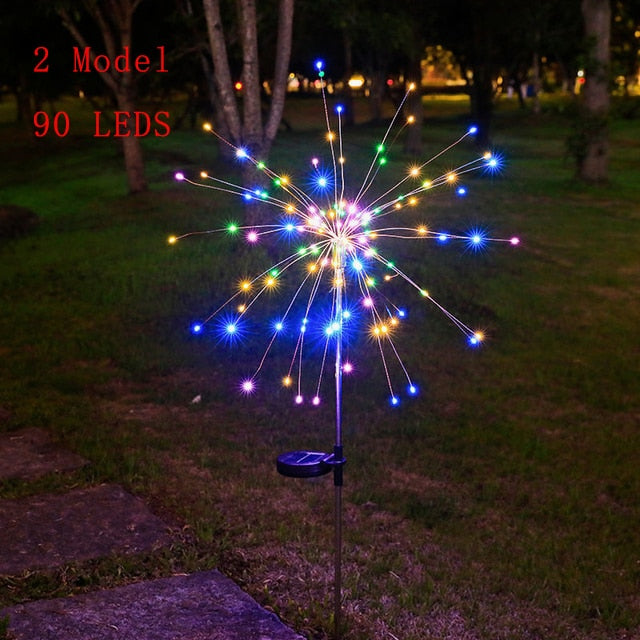 Solar Feuerwerkskette Lichter