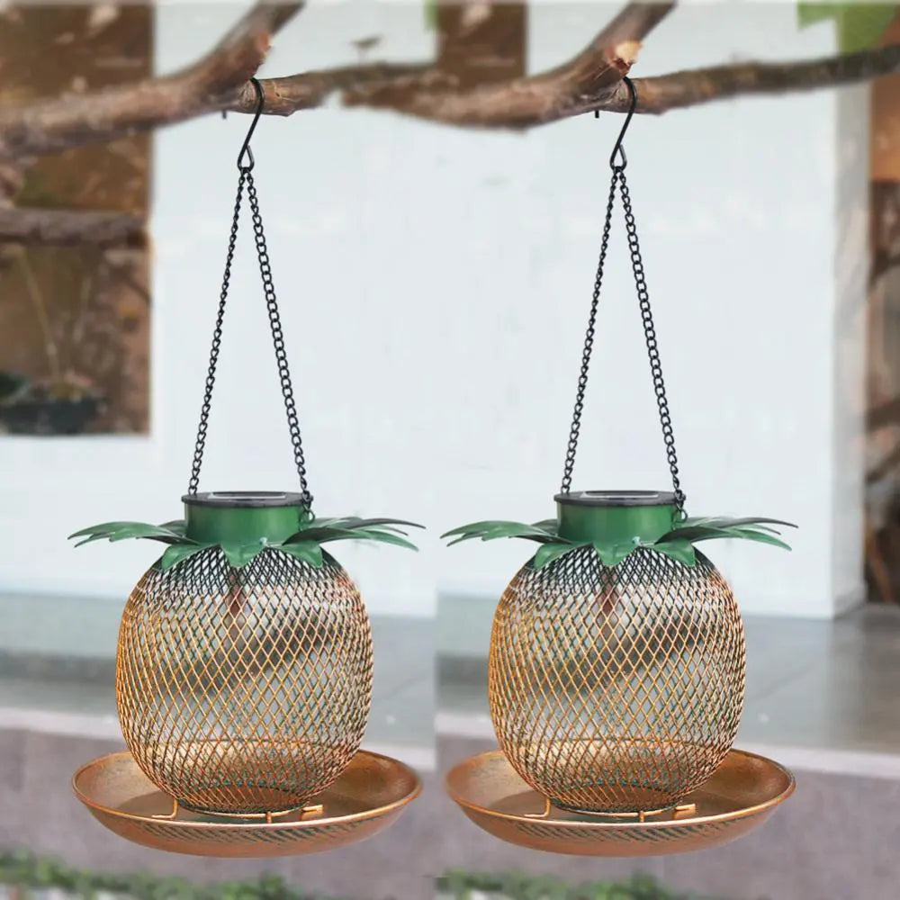 Solar Ananas Vogelfutterautomat