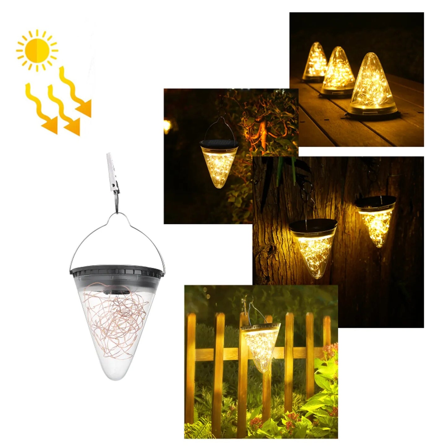 Solar-Kegel-Lichterkette