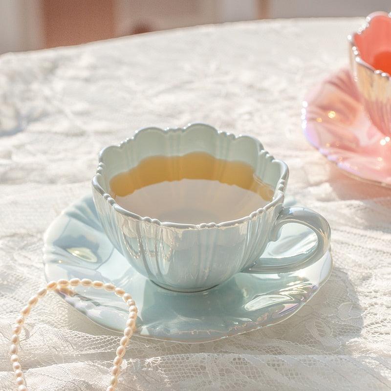 Garduru Pearlescent Flower Blütenbecher Und Untertasse