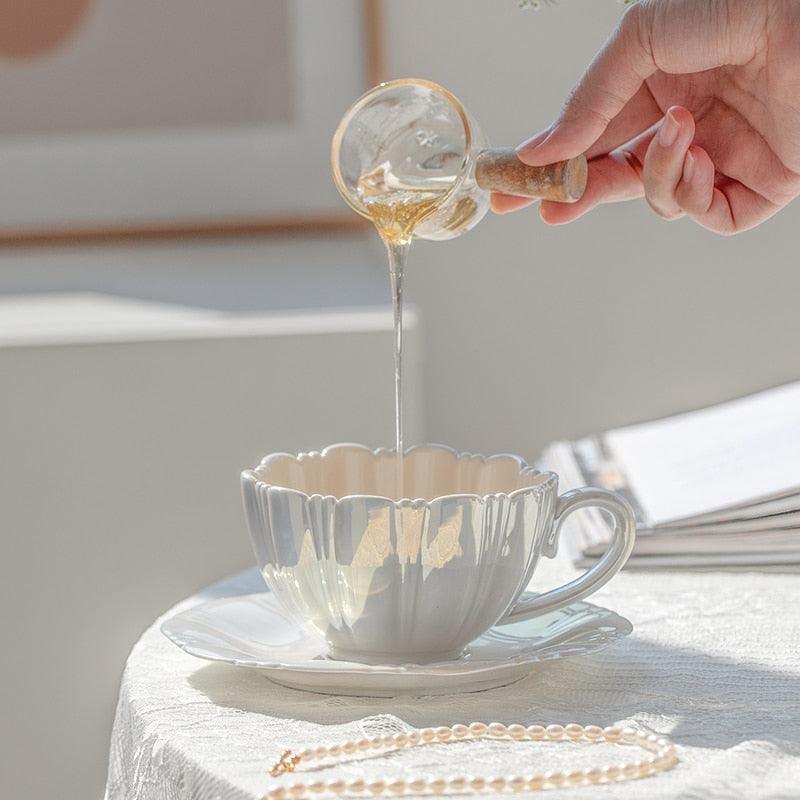 Garduru Pearlescent Flower Blütenbecher Und Untertasse