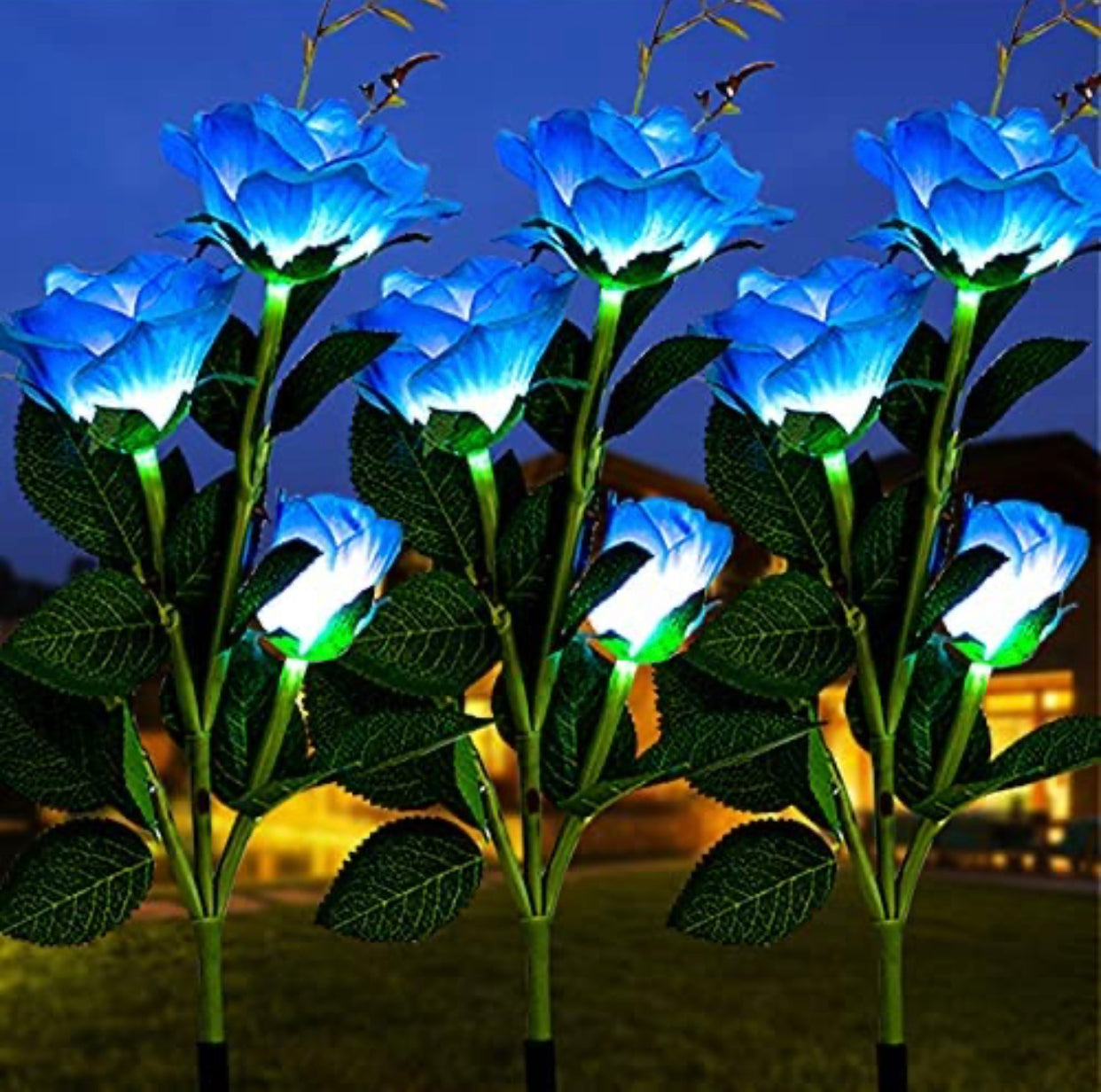 Solar-Rosenleuchten mit LED (2er Pack)