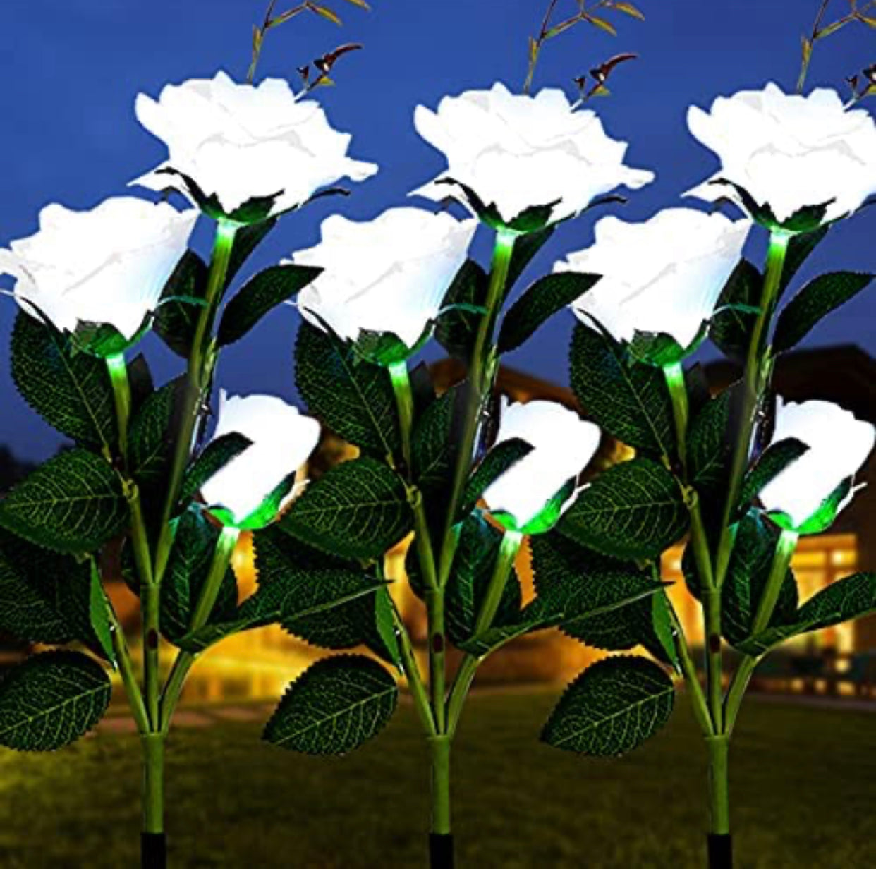 Solar-Rosenleuchten mit LED (2er Pack)