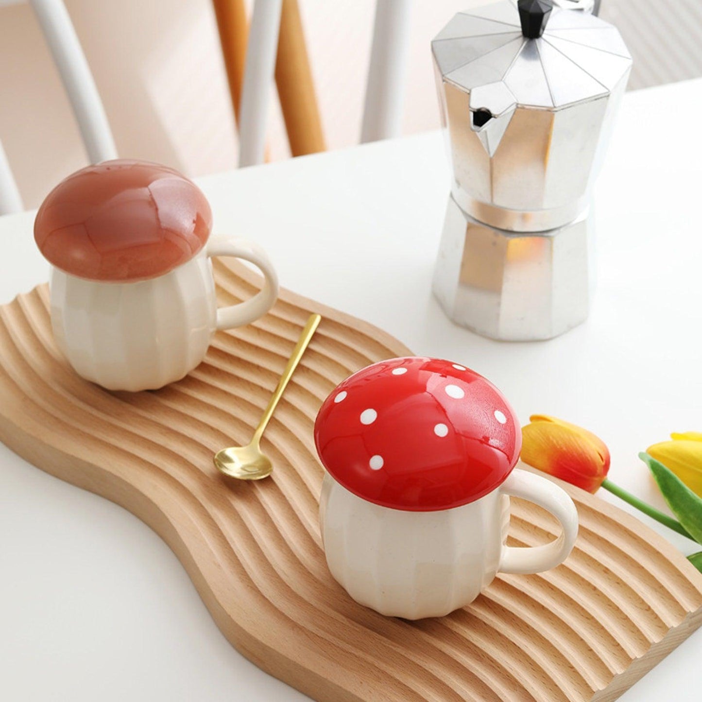 Garduru Pilz Deckelkaffeetasse