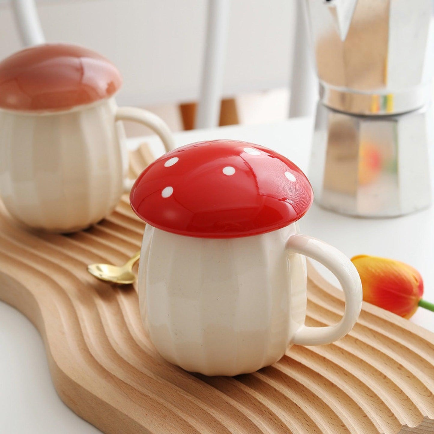 Garduru Pilz Deckelkaffeetasse