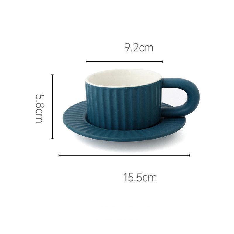 Garduru Gerippte Klobige Tasse Und Untertassen -Set