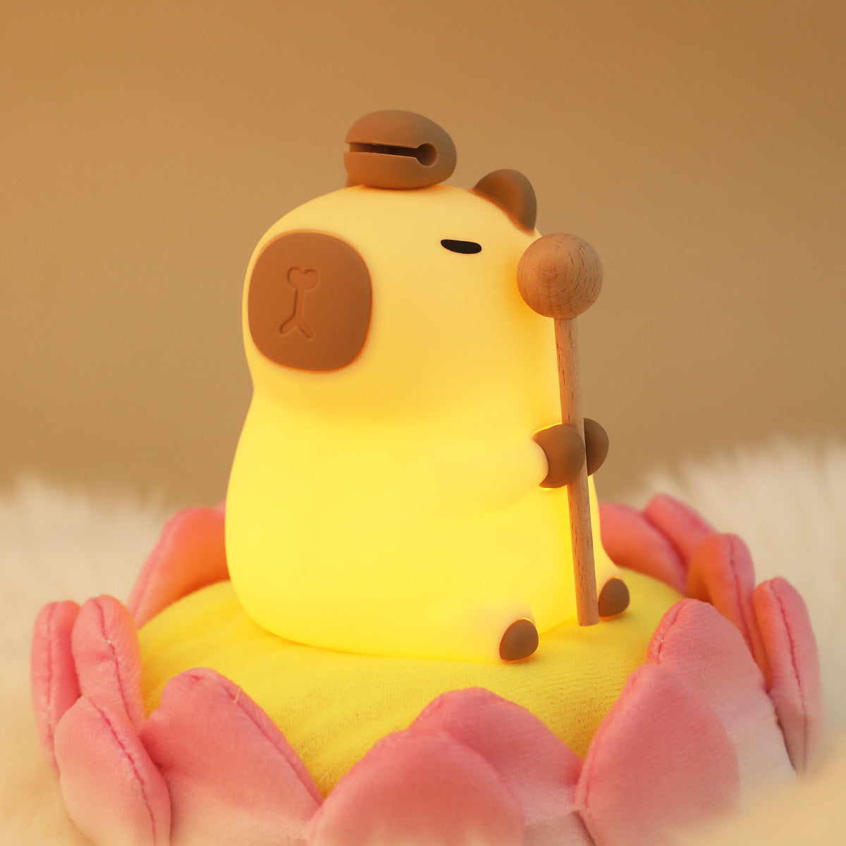 Garduru 2024 Capybara Silikon Nachttischlampe | Squishy & Kinderfreundlich | Perfektes Geschenk für Kinder und Mädchen