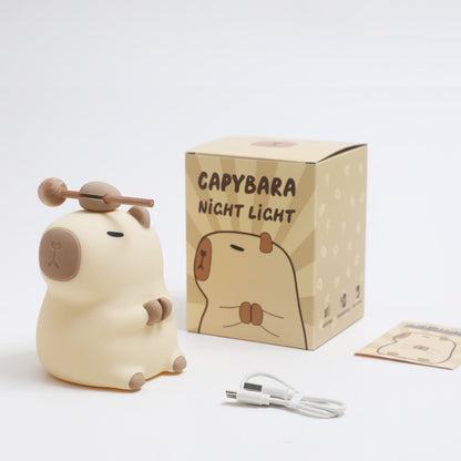 Garduru 2024 Capybara Silikon Nachttischlampe | Squishy & Kinderfreundlich | Perfektes Geschenk für Kinder und Mädchen