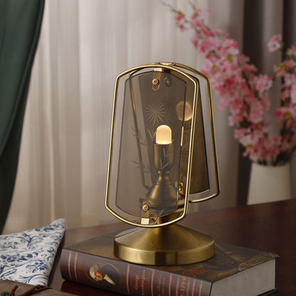 Garduru - Zeitlose Vintage Tischlampe mit Acryl-Lampenschirm und Hochwertigem Design