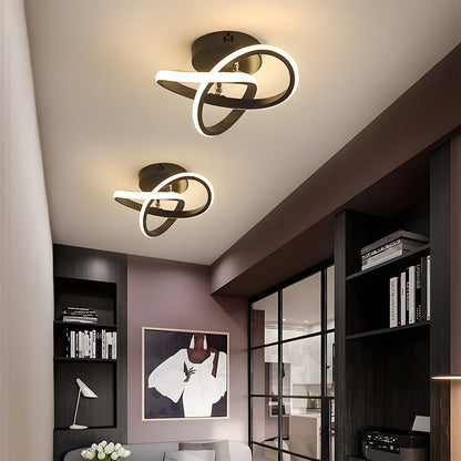 Deckenleuchte mit LED schwarzem Metallrahmen