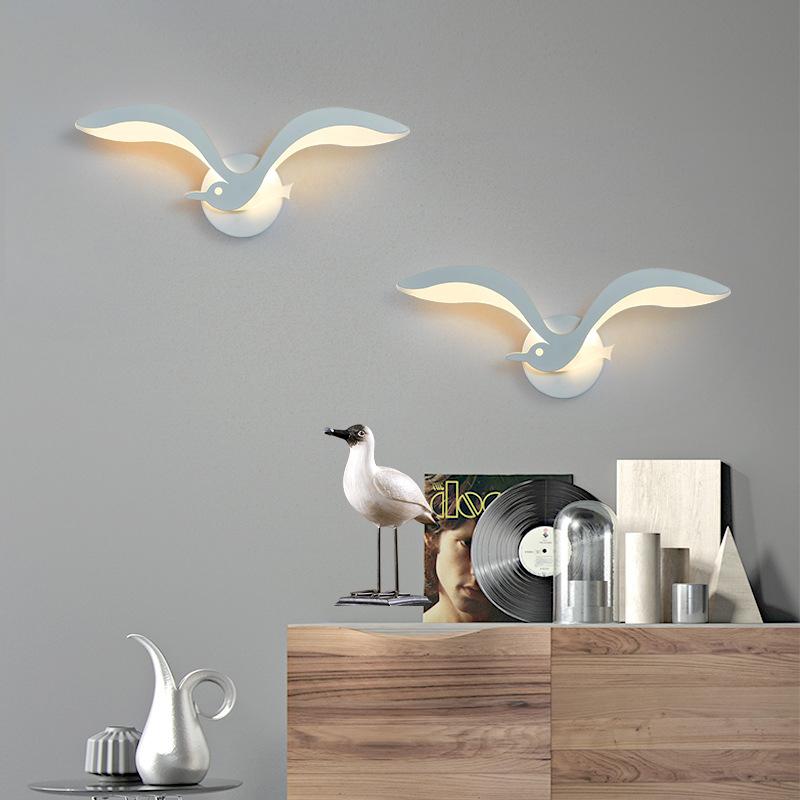 Garduru LED Wandlampe | Kreatives Möwendesign | 1-Licht | Dimmbares Stimmungslicht für Zuhause