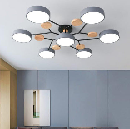 Garduru Molekül Design LED Deckenleuchte | Skandinavischer Stil | Semi-Flush Mount | Wohnraumbeleuchtung