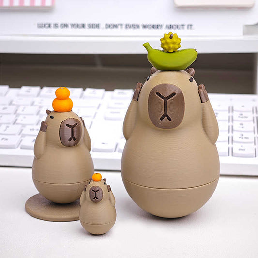 Capybara Roly-Poly Puppe Set