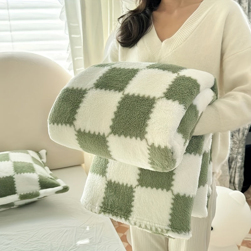Garduru Flanell Plaid Decke – Rot/Weiß oder Schwarz/Weiß, Waschbar
