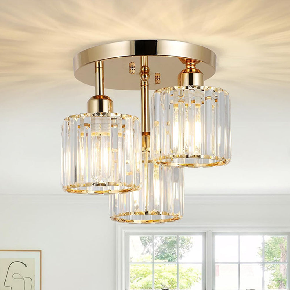 Elegante moderne Kristall Halbhängende Deckenleuchten