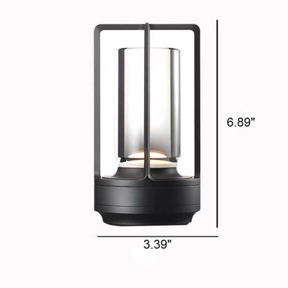 Garduru Vintage Nachtlicht-Tischlampe | Aluminium & Acryl | USB-Aufladbar | Dimmbares LED-Licht | Nordic Design