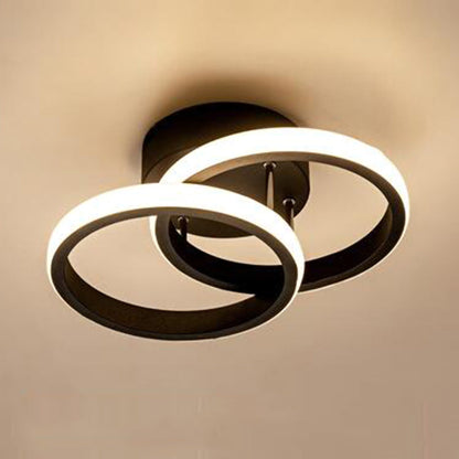 Deckenleuchte mit LED schwarzem Metallrahmen