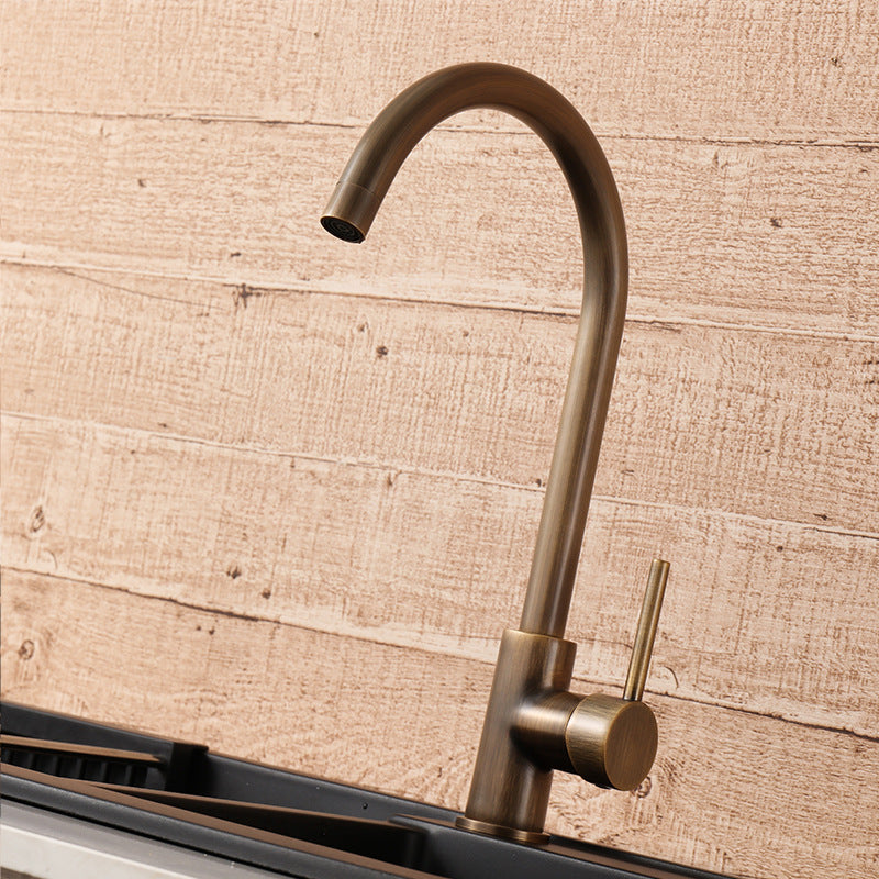 Antikbronze Küchenarmatur mit Einhebelsteuerung und 360° schwenkbarem Auslauf - Langlebiges und wassersparendes Design