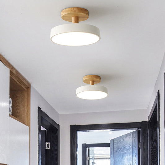 Moderne Holz LED Deckenleuchte