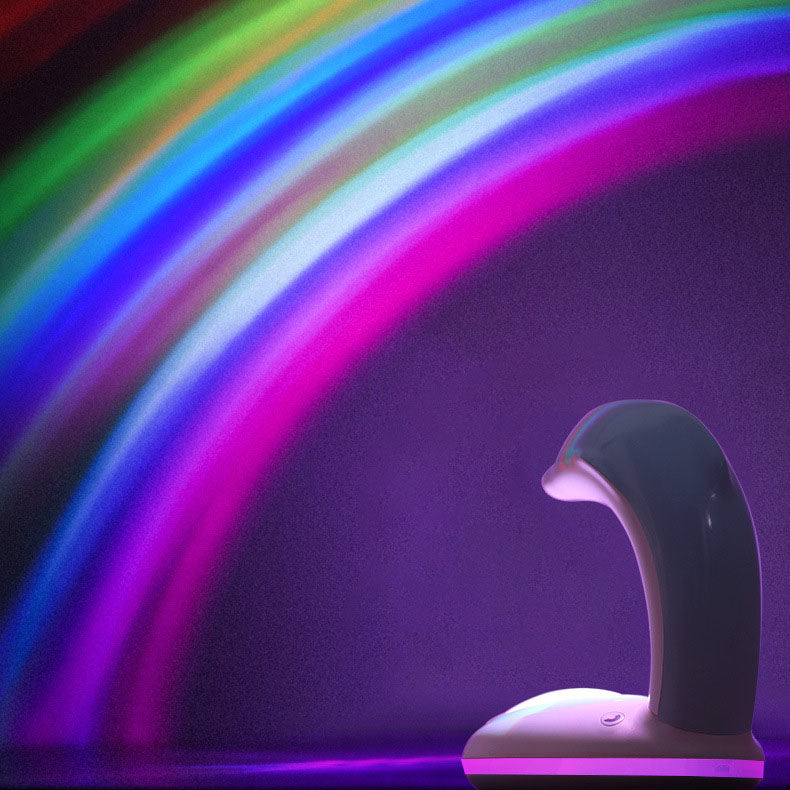 Regenbogenprojektions-Delfin LED USB Nachtlichtlampe