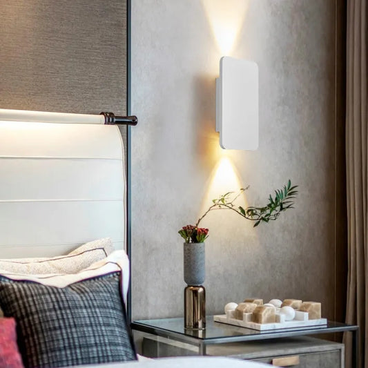 LED Wandleuchte Rechteck | Moderne Metall Innenlampe