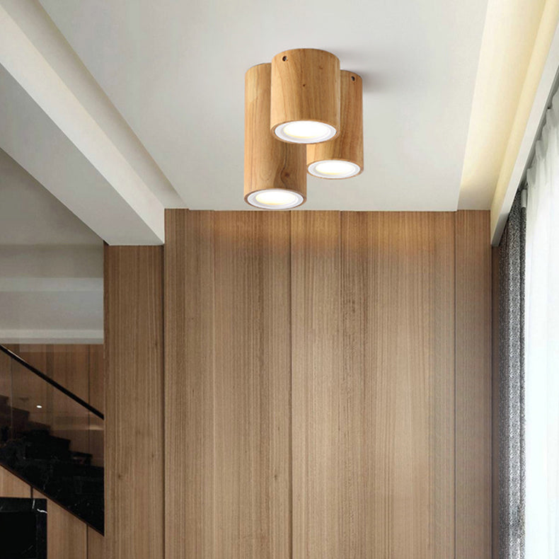 Garduru Nordic Design LED Deckenleuchte | Holzoptik | Flush Mount | Warmweiß oder Kaltweiß | Stilvolle Beleuchtung für Zuhause