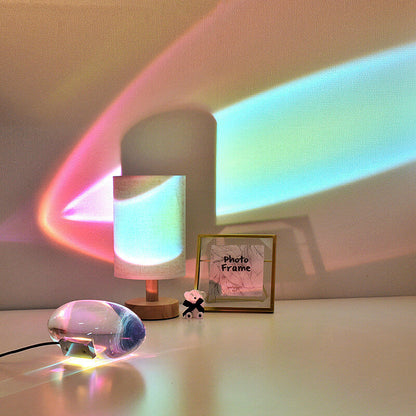 Garduru LED Tischlampe | Kreativer Kristallprojektor | Angel Eye Design | Farbwechsel + Fernbedienung