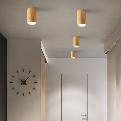 Garduru Nordic Design LED Deckenleuchte | Holzoptik | Flush Mount | Warmweiß oder Kaltweiß | Stilvolle Beleuchtung für Zuhause