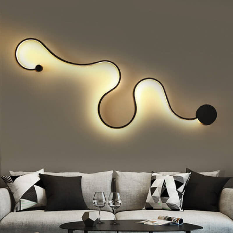 Garduru Moderne LED Wandlampe | Aluminium | Geschwungenes Design | Dimmbar | Stilvolle Beleuchtung