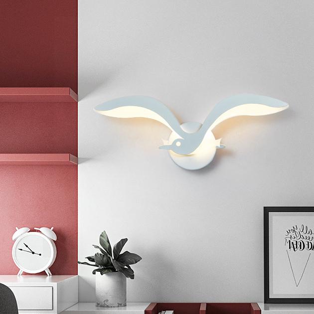 Garduru LED Wandlampe | Kreatives Möwendesign | 1-Licht | Dimmbares Stimmungslicht für Zuhause