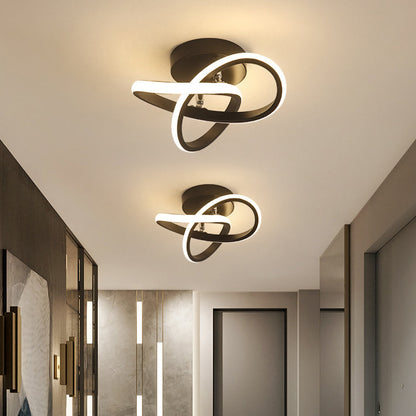 Deckenleuchte mit LED schwarzem Metallrahmen