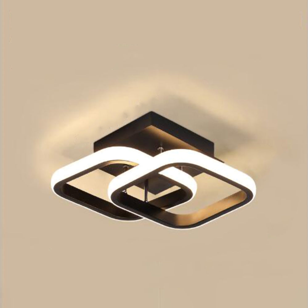 Deckenleuchte mit LED schwarzem Metallrahmen