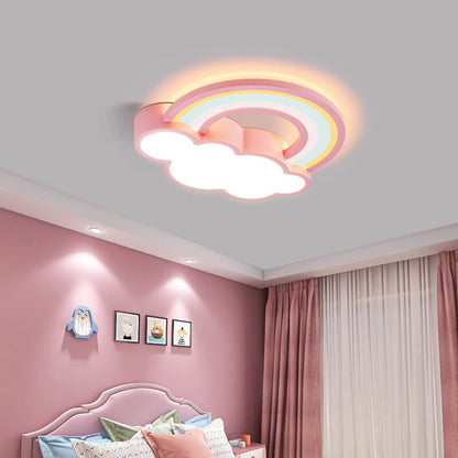 Garduru LED Deckenleuchte | Cartoon Regenbogen & Wolken Design | Kinderzimmer Beleuchtung | Dimmbar