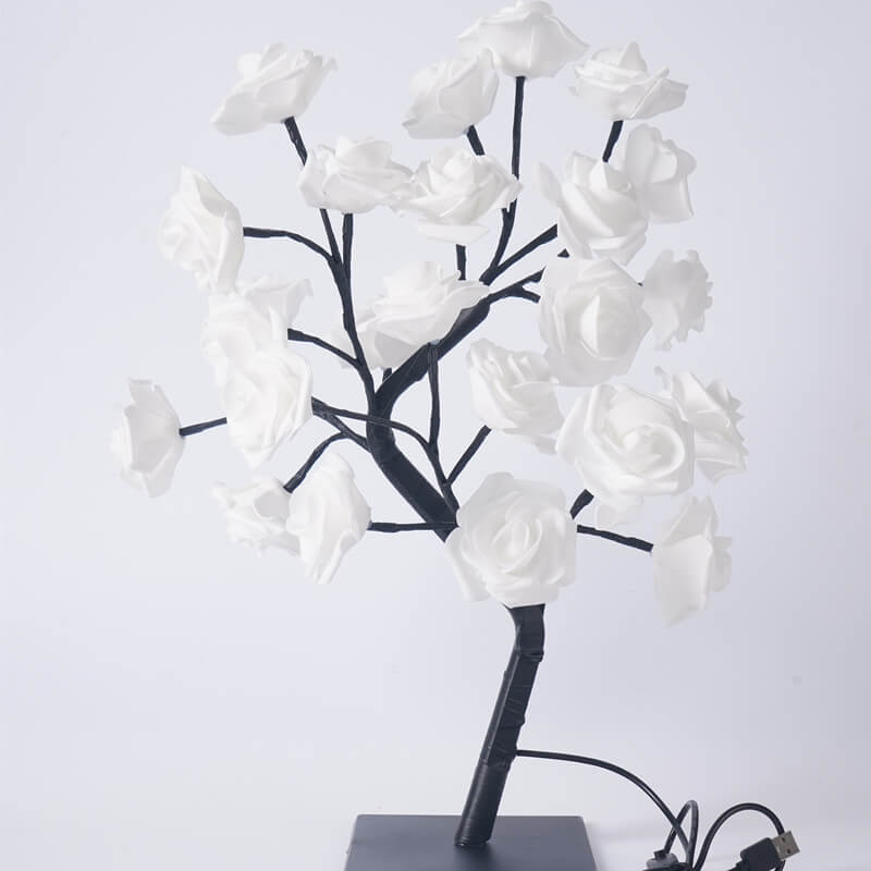 Garduru - LED Rosenbaum Tischlampe mit 24 Lichtern