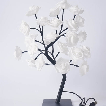 Garduru - LED Rosenbaum Tischlampe mit 24 Lichtern