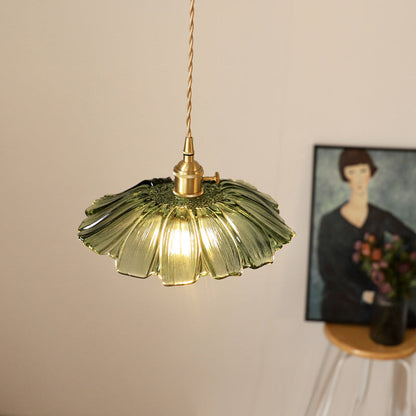 Vintage Florale Glas Pendelleuchte für das Esszimmer - Elegantes Retro-Design zur Beleuchtung Ihres Raumes