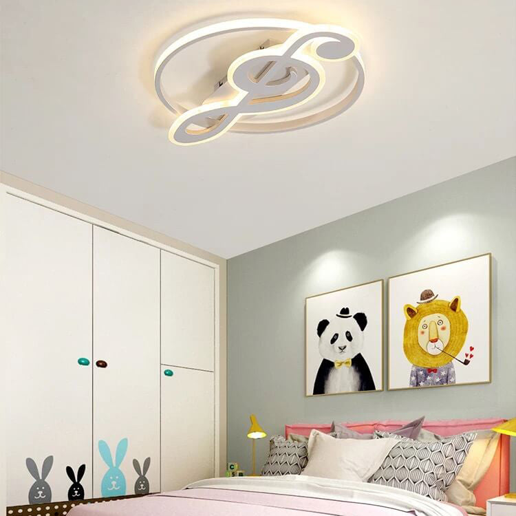 Garduru LED Deckenleuchte | Nordic Design | Musiknoten Stil | Dimmbares Licht | Moderne Deckenlampe