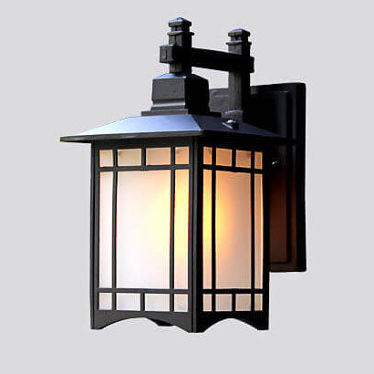 Garduru Solar Wandlampe | Wasserdicht | Aluminium | Chinesischer Pavillon Stil