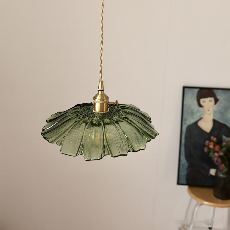 Vintage Florale Glas Pendelleuchte für das Esszimmer - Elegantes Retro-Design zur Beleuchtung Ihres Raumes