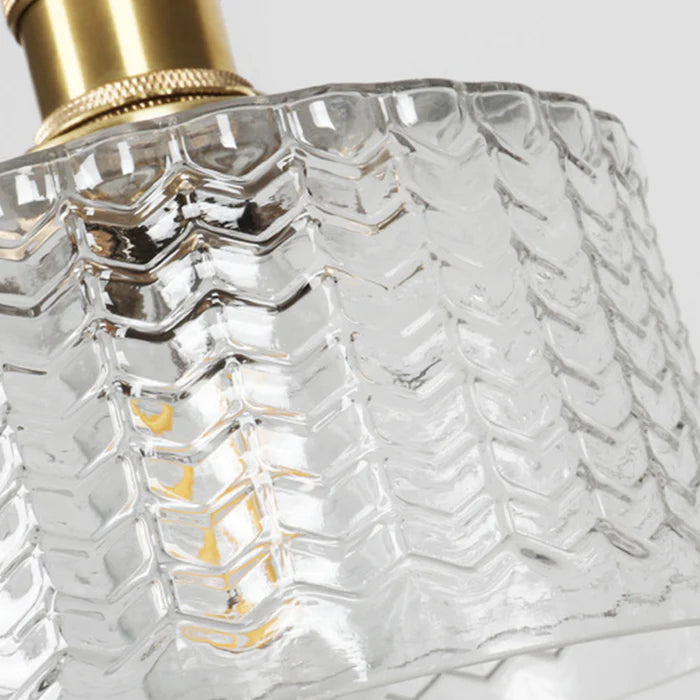 Vintage Kristall Hängeleuchte – Zeitlose Eleganz mit Glasschirm