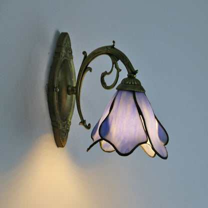 Garduru Vintage Glas Wandlampe | Buntglas | Einzigartiges Design | Beleuchtung für Zuhause