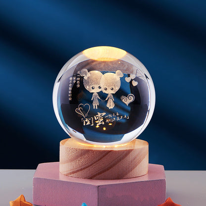 3D Kristall Nachtlicht Lampe für Dekoration - Magischer 3D Effekt