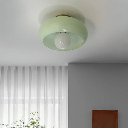 Deckenleuchte Glas Vintage Semi Flush Leuchte