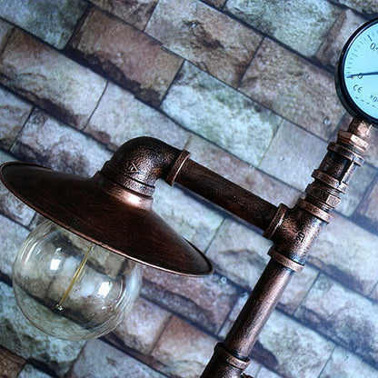 Garduru Steampunk Stehlampe | Industrial Design | Kupfer Wasserrohr | 2-Licht Vintage Leuchte